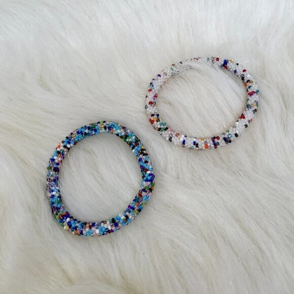 HAND CRAFTED in Nepal Beaded Bracelets (set of 5) #1011 - Picture 7 of 8